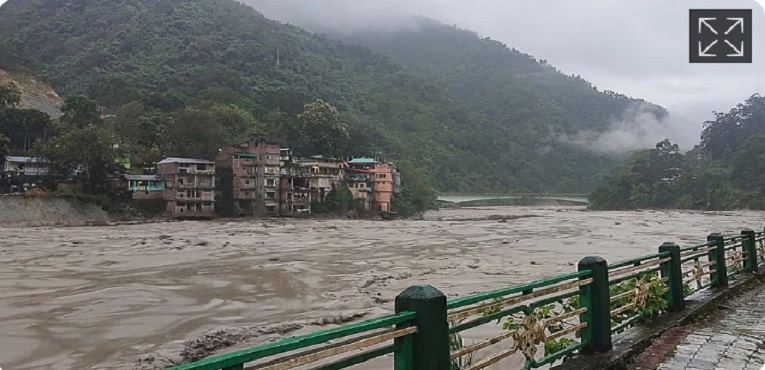 ভারতের সিকিমে বন্যা, শঙ্কায় বাংলাদেশ