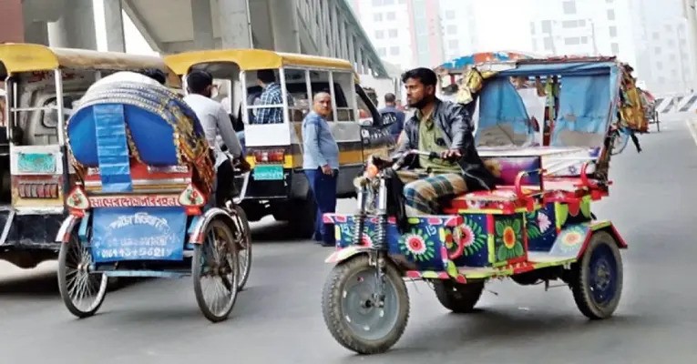 রাজধানীতে ব্যাটারিচালিত রিকশা বন্ধের নির্দেশ