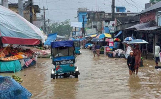 ২০ বছর পর বন্যার পানিতে তলিয়েছে সিলেট-তামাবিল মহাসড়ক