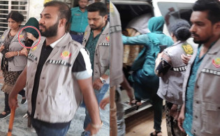 আদালত থেকে মুখ লুকিয়ে বের হলেন সেই শিলাস্তি