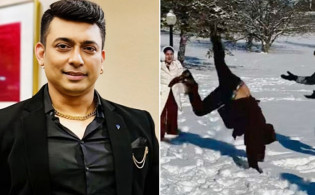 বরফে ডিগবাজি দিয়ে আবারও আলোচনায় জায়েদ খান