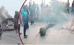 যানবাহন ভাঙচুর ও আগুন বেক্সিমকো শ্রমিকদের