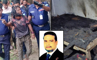 সাবেক এমপির ওপর দিনে হামলা, রাতে আগুন