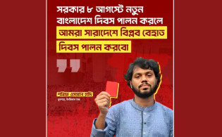 অন্তর্বর্তী সরকারের সিদ্ধান্তের বিরুদ্ধে হাদির লাল কার্ড