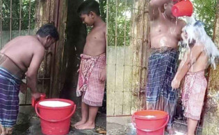 স্ত্রীকে তালাক দিয়ে সন্তানসহ দুধ দিয়ে গোসল যা জানা গেল