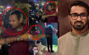 লাল রঙের পোশাক পরিহিত সেই ব্যক্তির পরিচয় জানালেন রাশেদ