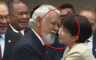 প্রধানমন্ত্রীকে চুমু দেওয়ার চেষ্টা আরেক প্রধানমন্ত্রীর