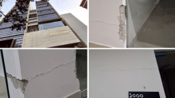 সচিবালয়ে নতুন ভবনের বিভিন্ন স্থানে ফাটল