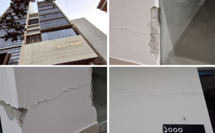 সচিবালয়ে নতুন ভবনের বিভিন্ন স্থানে ফাটল