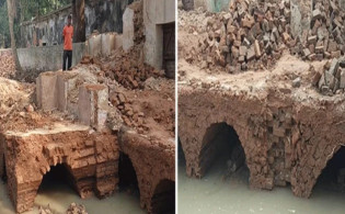 রাজবাড়ী ভাঙতে গিয়ে বেরিয়ে এলো গোপন সুড়ঙ্গ