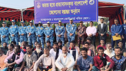 ভারতের কারাগার থেকে দেশে ফিরল ৩২ জেলে