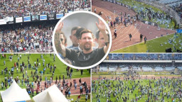 মেসির কলকাতা সফরে বিশৃঙ্খলা, স্টেডিয়াম ভা-ঙচুর