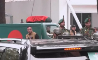 যেভাবে নেওয়া হলো খালেদা জিয়ার মরদেহ