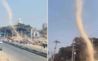 ধামরাইয়ে দেখা গেল রহস্যময় ঘূর্ণিপাক