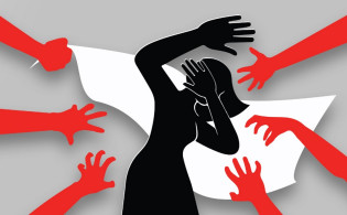 স্বামীকে বেঁধে রেখে স্ত্রীকে ধর্ষণ