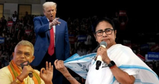 ট্রাম্প-তুলনায় মমতা! দিলীপ ঘোষের বক্তব্যে বিতর্ক চরমে