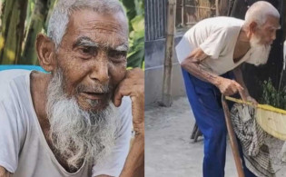 ১০৪ বছরের বৃদ্ধ বাবাকে বাড়ি থেকে বের করে দিলেন ছেলে