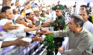 ঈদ নামাজ শেষে মুসল্লিদের সঙ্গে শুভেচ্ছা বিনিময় প্রধানমন্ত্রীর