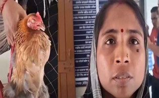 মুরগির ‘বিচার’ চেয়ে থানায় গৃহবধূ, সঙ্গে আহত মুরগিও