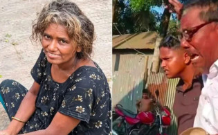 রাস্তার পাশে অসহায় নারী, ভিডিও দেখে স্ত্রীকে চিনে ফেললেন স্বামী