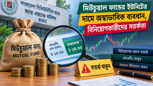 মিউচুয়াল ফান্ডের ইউনিটের দামে অস্বাভাবিক ব্যবধান, বিনিয়োগকারীদের সতর্কতা